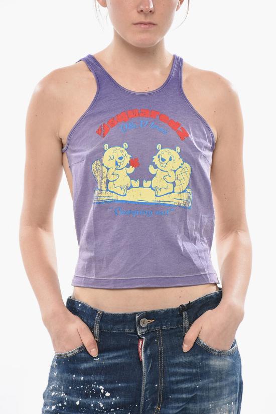  디스퀘어드2 민소매 티셔츠 S75NL0039S24318393 Violet