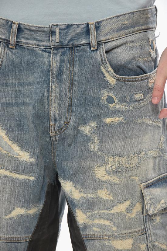  지방시 데님 숏팬츠 BM519E5Y1B 420 Light blue - GIVENCHY