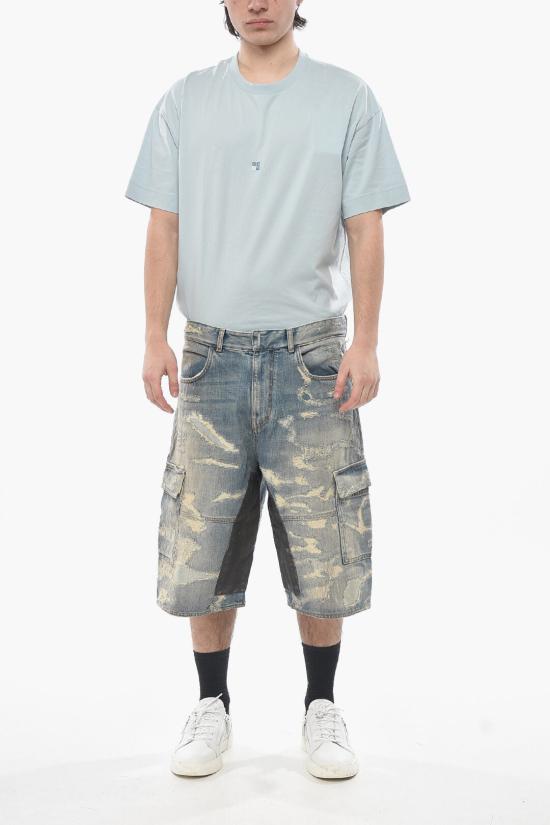  지방시 데님 숏팬츠 BM519E5Y1B 420 Light blue - GIVENCHY