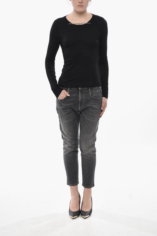  디젤 긴팔 티셔츠 A12718 0BLAN 9XX Black - DIESEL