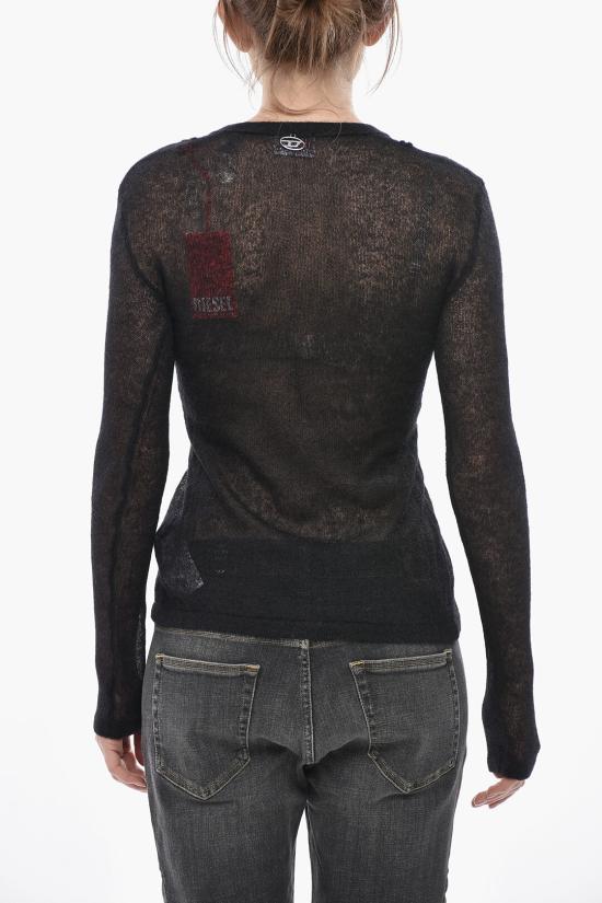  디젤 세미 트랜스페어런트 가디건 브라렛 A14311 0SKAX 9XX Black - DIESEL