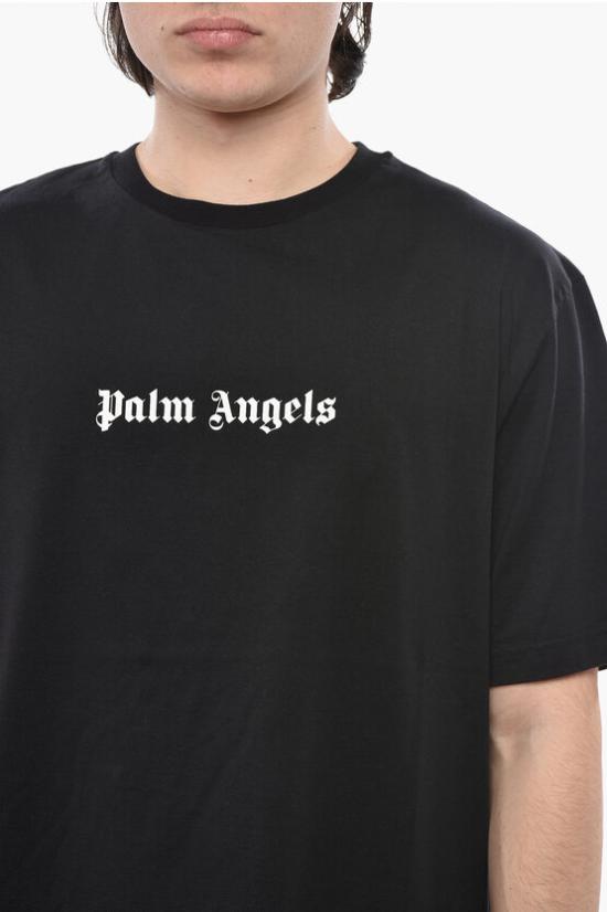  팜앤젤스 반팔 티셔츠 PMAA089S24JER0021001 Black - PALM ANGELS