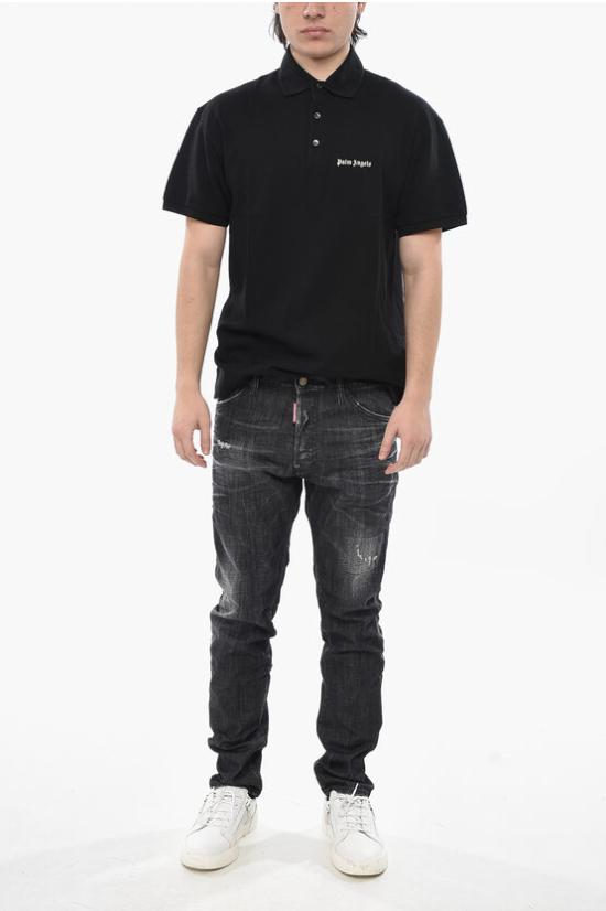  팜앤젤스 폴로 티셔츠 PMGB012C99FAB0011003 Black - PALM ANGELS