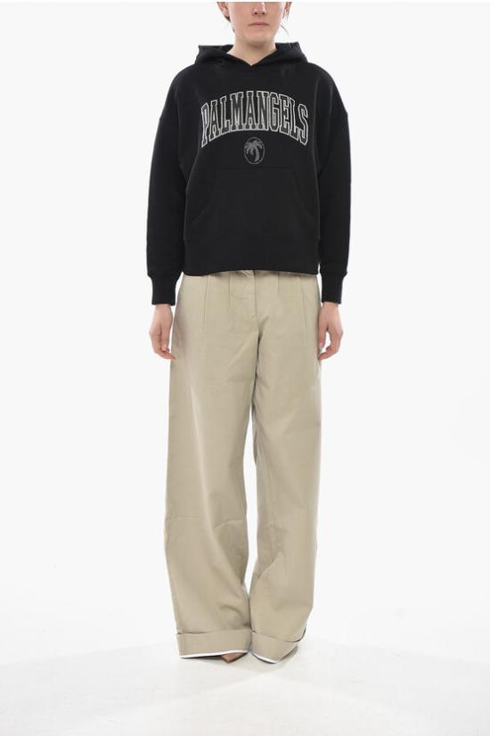  팜앤젤스 후드 티셔츠 PWBB023S25FLE001100B Black - PALM ANGELS