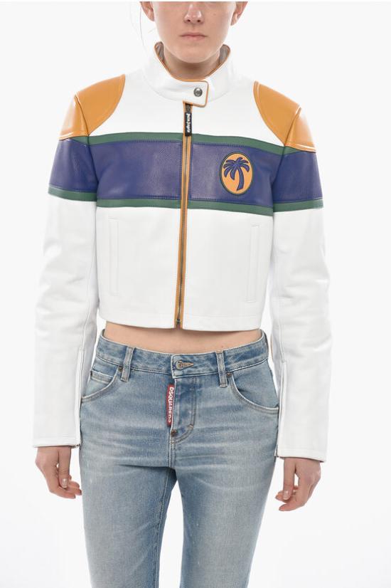  팜앤젤스 가죽 자켓 PWJG019S25LEA0010345 White