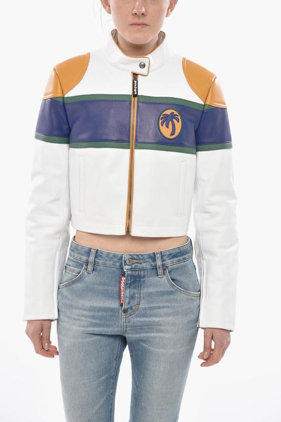  팜앤젤스 가죽 자켓 PWJG019S25LEA0010345 White