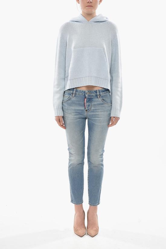  팜앤젤스 스웨터 PWHU012S25KNI0014103 Light blue - PALM ANGELS