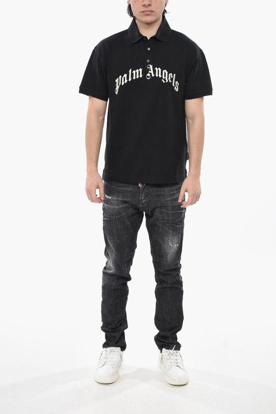  팜앤젤스 폴로 티셔츠 PMGB012S25FAB0031003 Black - PALM ANGELS