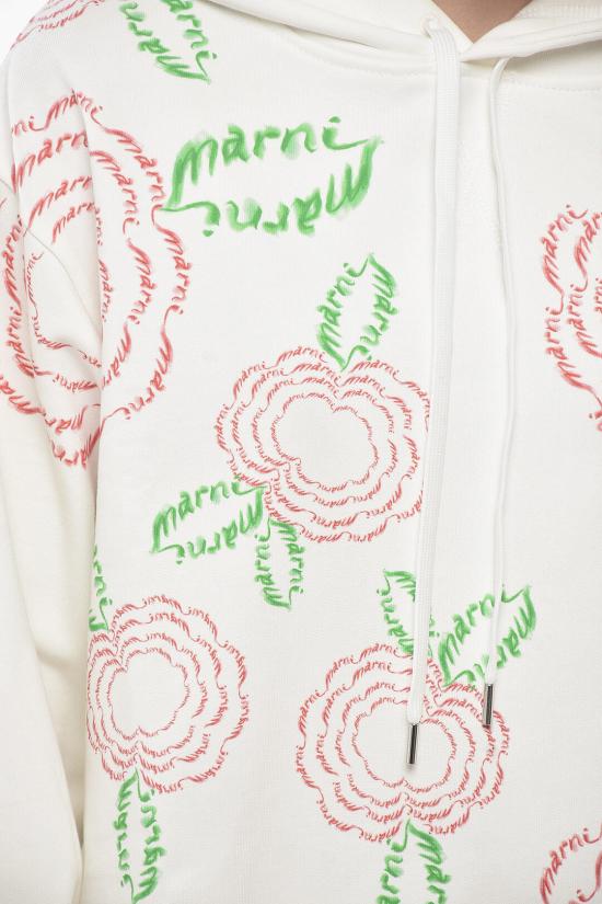  마르니 후드 티셔츠 FLJE0179P4USCW26 PFW02 White - MARNI