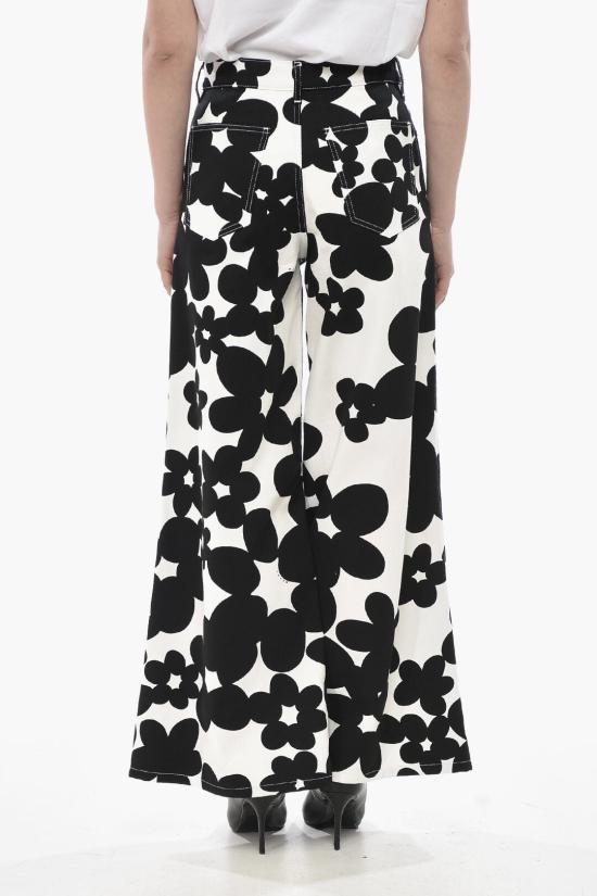  마르니 스트레이트 팬츠 PAMA0514S0 UTC462 DIN99 Black White - MARNI