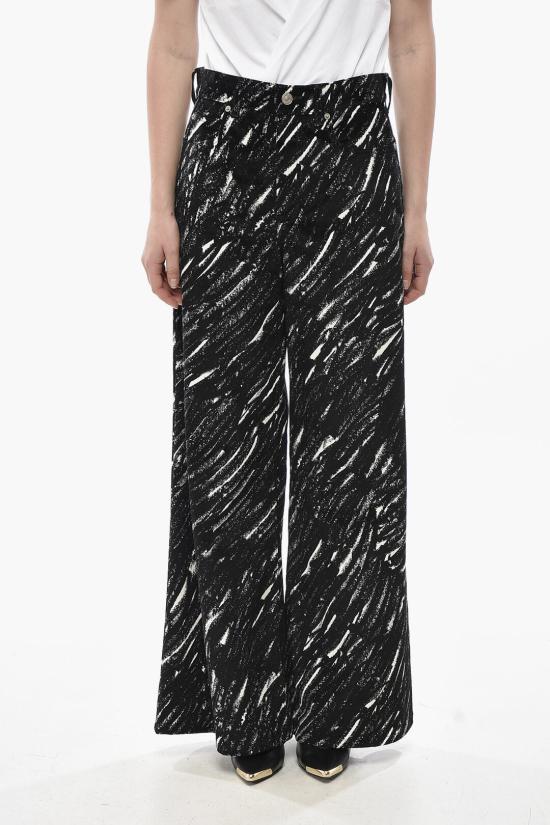  마르니 스트레이트 팬츠 PAJD0514A0 UTC432 CRN99 Black White