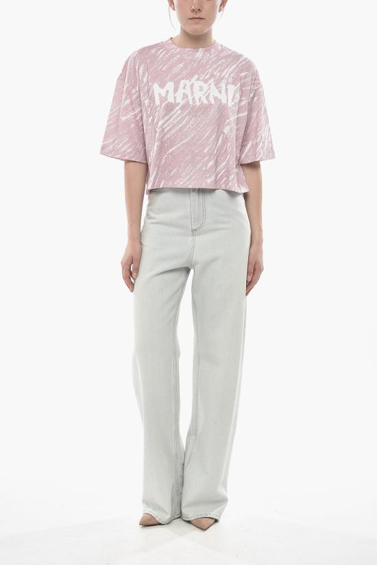  마르니 반팔 티셔츠 THJE0333P3 USS018 CRC29 Pink - MARNI