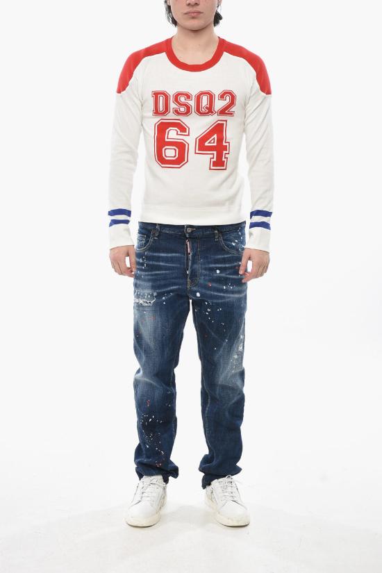  디스퀘어드2 스웨터 S74HA1392S18433961 Bianco Rosso - DSQUARED2