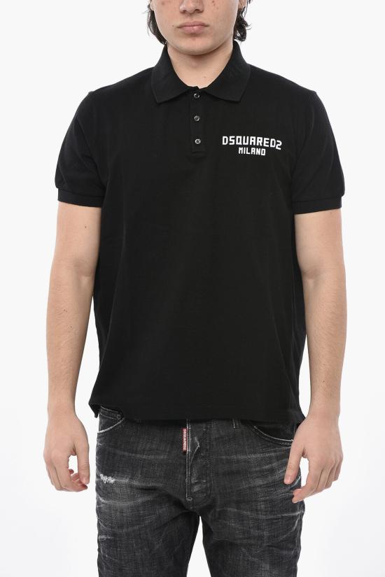  디스퀘어드2 폴로 티셔츠 S74GL0086 S22743 962 Black