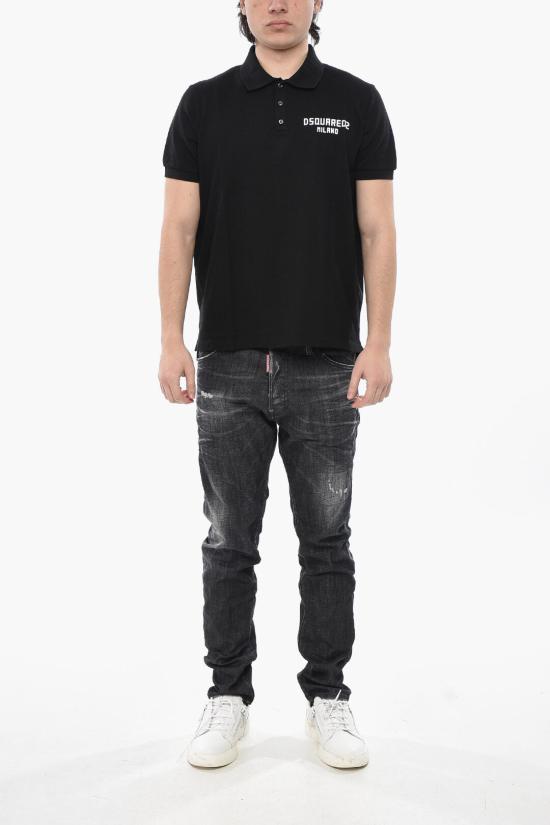  디스퀘어드2 폴로 티셔츠 S74GL0086 S22743 962 Black - DSQUARED2
