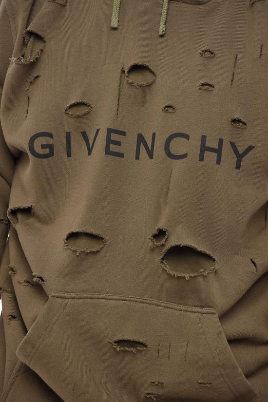  지방시 후드 티셔츠 BMJ0KF3Y8Y 305 Military Green - GIVENCHY