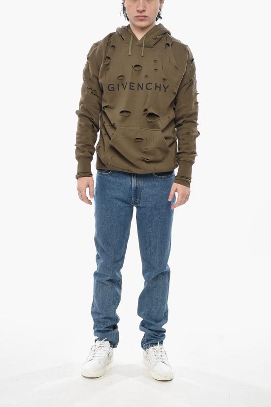  지방시 후드 티셔츠 BMJ0KF3Y8Y 305 Military Green - GIVENCHY