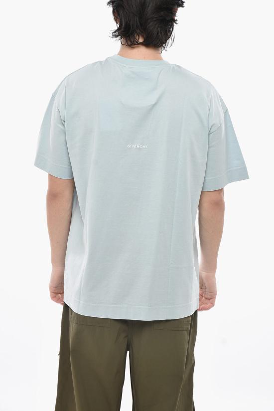  지방시 반팔 티셔츠 BM71JA3YMX 450 Light blue - GIVENCHY