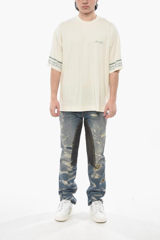  지방시 반팔 티셔츠 BM712H3YN5 105 Beige - GIVENCHY