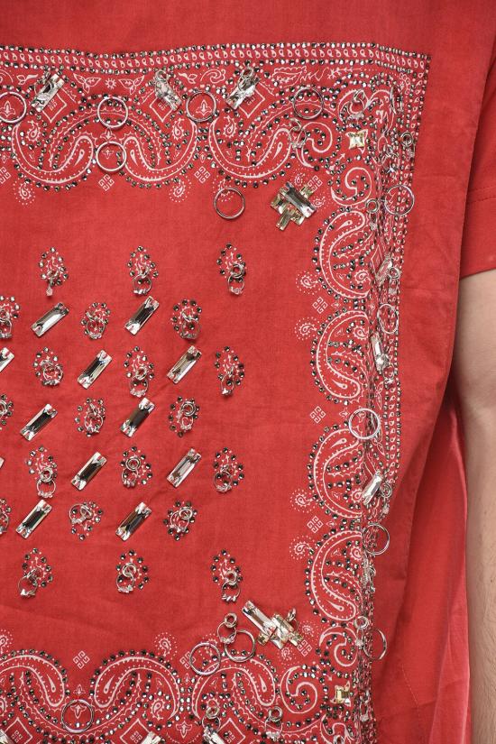  지방시 반팔 티셔츠 BM717W3Y6B 640 Red - GIVENCHY