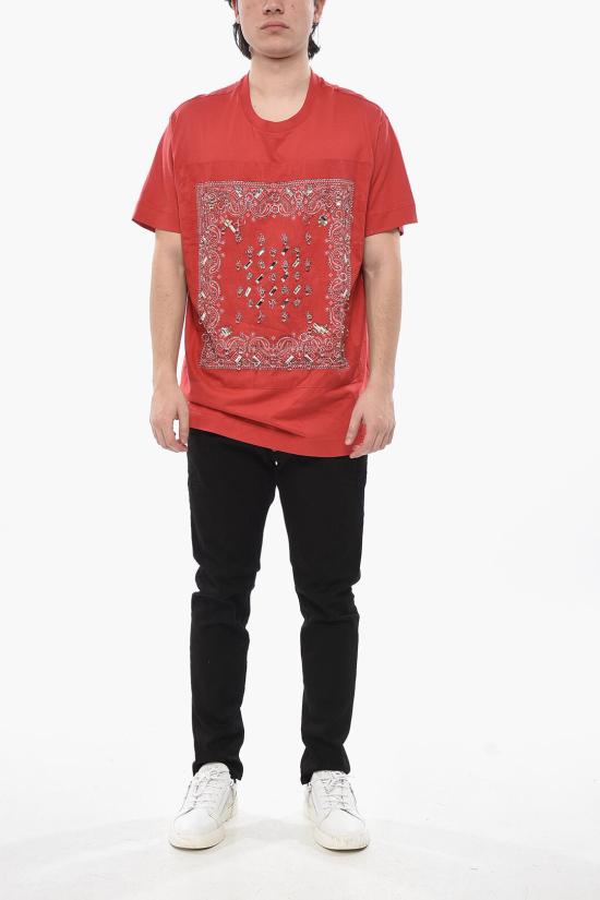  지방시 반팔 티셔츠 BM717W3Y6B 640 Red - GIVENCHY