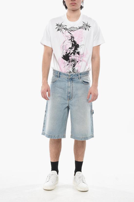  지방시 데님 숏팬츠 BM519C5Y6Q 452 Light blue - GIVENCHY