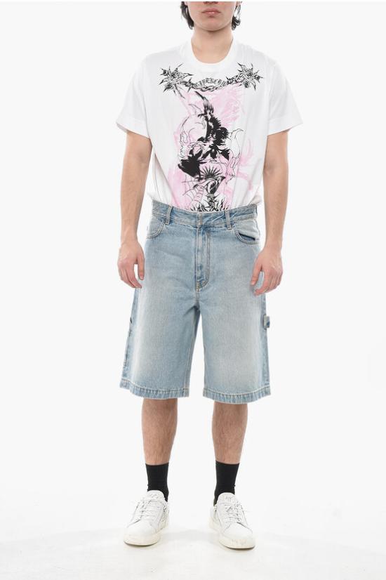  지방시 데님 숏팬츠 BM519C5Y6Q 452 Light blue - GIVENCHY