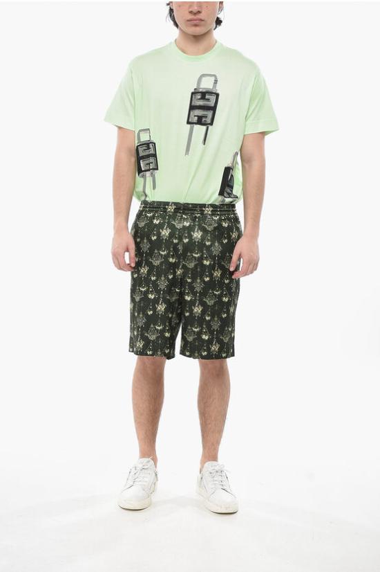  지방시 숏팬츠 BM51FU15S4 301 Military Green - GIVENCHY