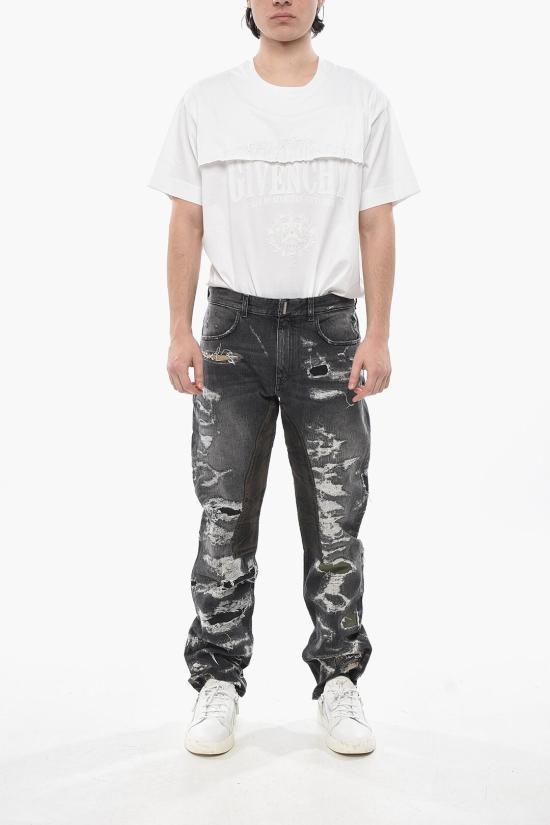  지방시 데님 팬츠 BM50VH5Y5Z 001 Gray - GIVENCHY