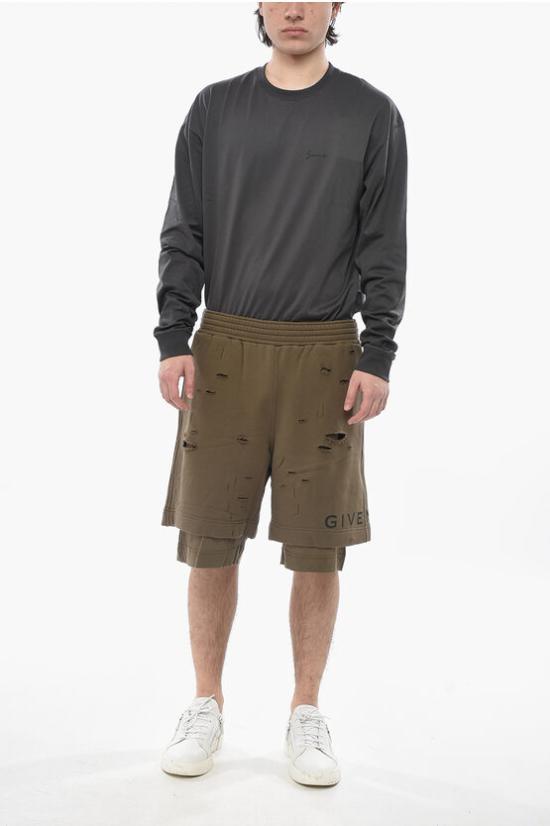  지방시 숏팬츠 BM51613Y8Y 305 Military Green - GIVENCHY