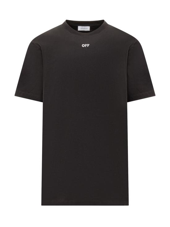  오프화이트 반팔 티셔츠 OMAA027S24JER002 1001 BLACK WHITE