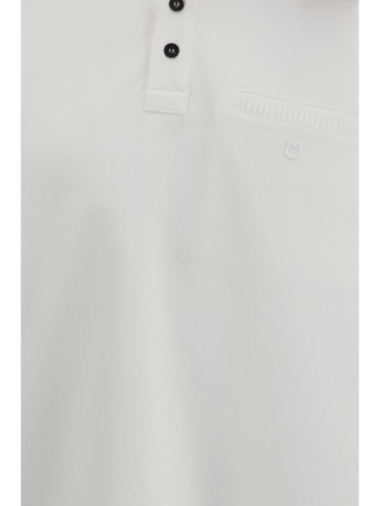 26SS 살바토레 페라가모 폴로 티셔츠 790947 002 WHITE - SALVATORE FERRAGAMO