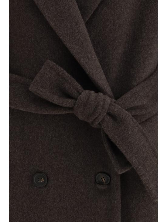 25FW 브루넬로 쿠치넬리 브루넬로 쿠치넬리 더블 브레스티드 피 코트 MD5329893 C017 BROWN - BRUNELLO CUCINELLI