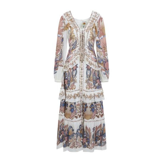 26SS 팜 리오 원피스 359252 26084 SEA GARDEN OFF WHITE MULTICOLOUR