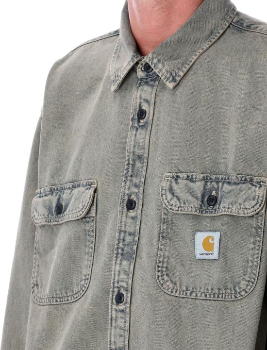 25FW 칼하트 WIP 데님 셔츠 I035821 3FUGD BLUE GARMENT DYED - CARHARTT WIP