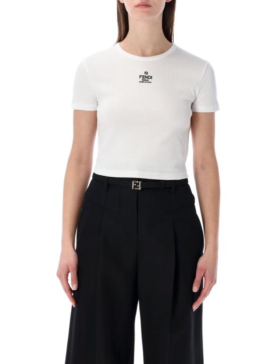 26SS 펜디 반팔 티셔츠 FS8110ANQM F0ZNM WHITE