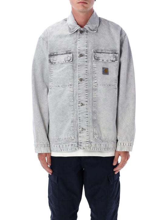 25FW 칼하트 WIP 데님 자켓 I035817 895F BLACK CHALK WASH