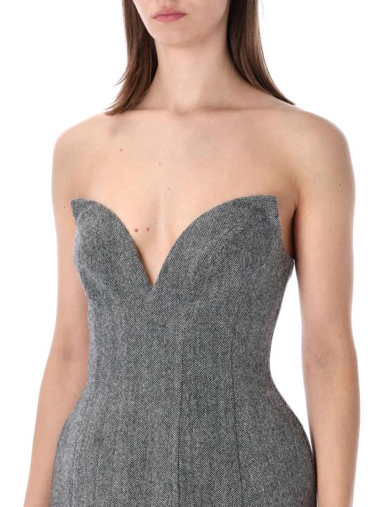 26SS 셀프 포트레이트 원피스 RS26213SGR GREY HERRINGBONE GREY - SELF PORTRAIT