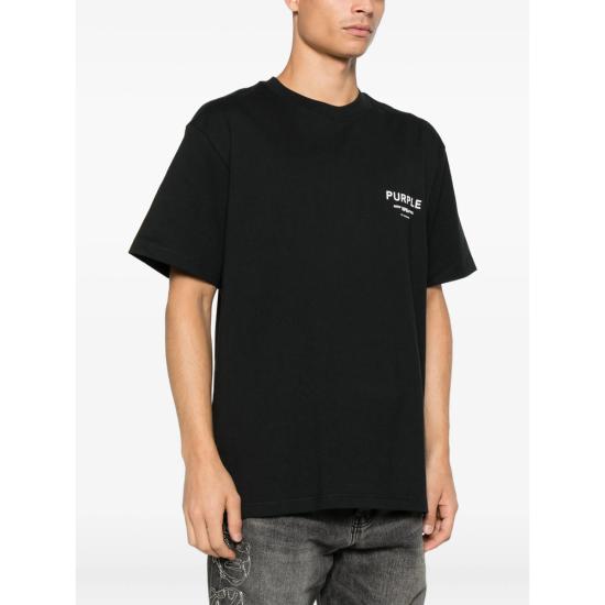 26SS 퍼플 브랜드 반팔 티셔츠 P117 HBSN BLACK - PURPLE BRAND