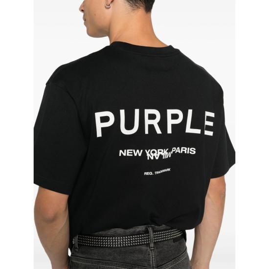 26SS 퍼플 브랜드 반팔 티셔츠 P117 HBSN BLACK - PURPLE BRAND