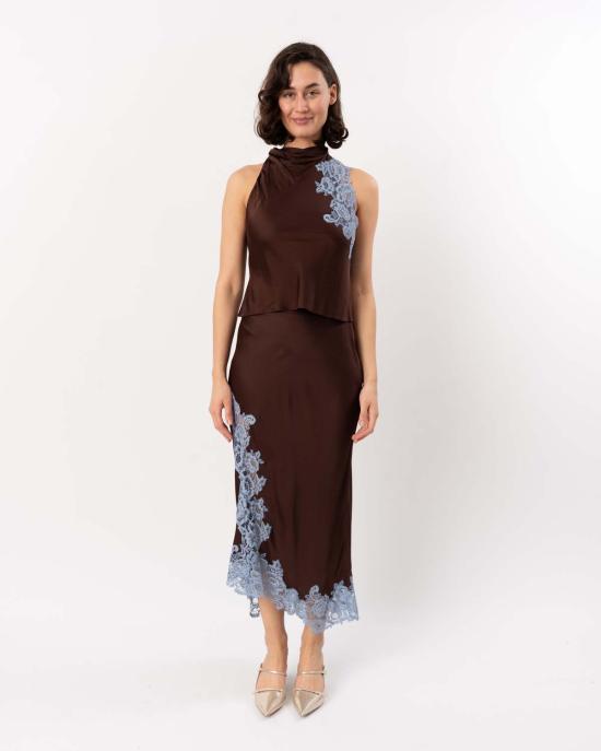  에이엘씨 미디 스커트 A.L.C. 올리비아 스커트 가나슈/프렌치 블루 - A.L.C.