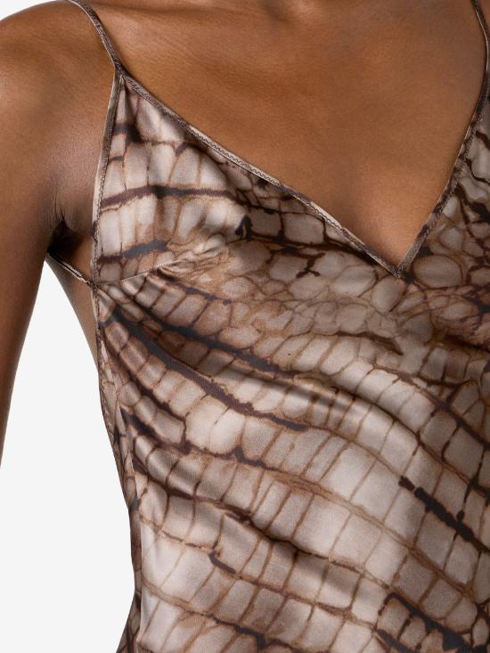 26SS 엘리자베타프랜치 롱 원피스 ABR3061E2 644 CACAO - ELISABETTA FRANCHI