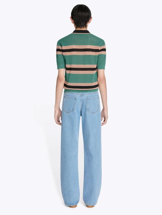 26SS 드리스 반 노튼 폴로 티셔츠 0212183701 609 PINE - DRIES VAN NOTEN