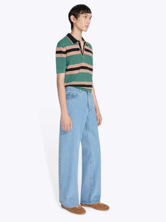 26SS 드리스 반 노튼 폴로 티셔츠 0212183701 609 PINE - DRIES VAN NOTEN