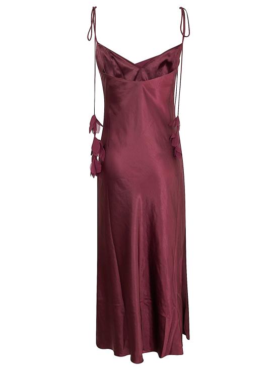 26SS 셀프 포트레이트 미디 원피스 RS26 218M BURGUNDY - SELF PORTRAIT