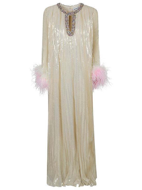 26SS 셀프 포트레이트 롱 원피스 RS26 507X CHAMPAGNE