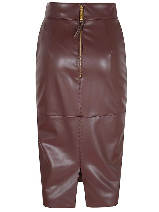 26SS 엘리자베타프랜치 숏 스커트 GO16361E2 644 CACAO - ELISABETTA FRANCHI