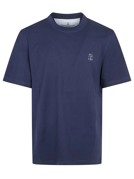 26SS 브루넬로 쿠치넬리 반팔 티셔츠 M0B138440 CK781 COBALTO GRIGIO