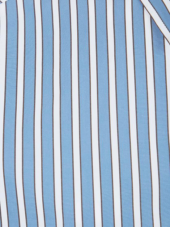 26SS 브루넬로 쿠치넬리 셔츠 MH749MX716 C001 CELESTE RIGA MARRONE BIANCO - BRUNELLO CUCINELLI