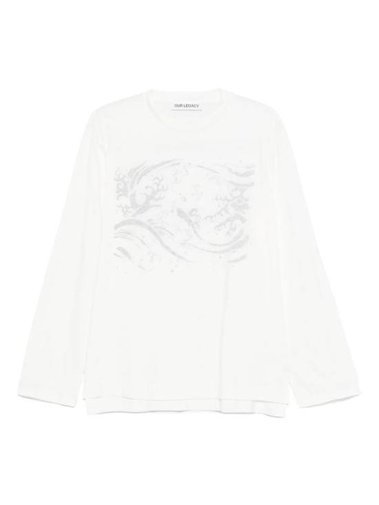 25FW 아워레가시 스웨터 M4256BPP FLEETINGBREEZEPRINT WHITE